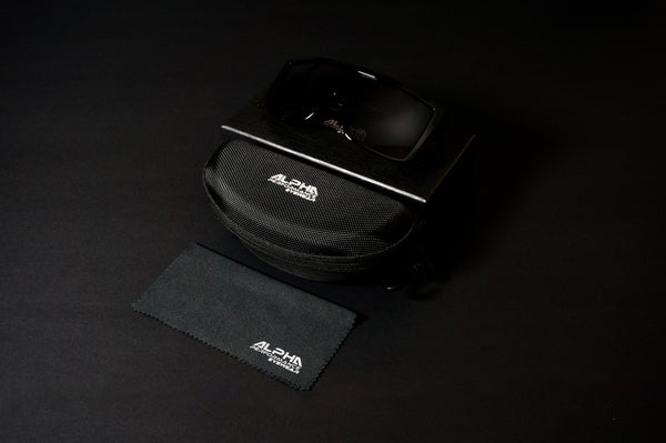 Black Mirror Safety Sunglasses w/ Hard Shell Case