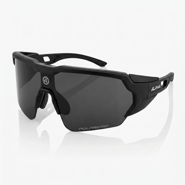 Alpha Vortex Black Polarized Sunglasses